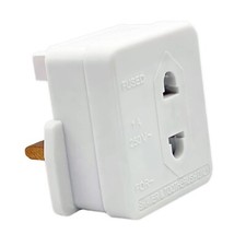 Shaver Adaptor Fused Plug EU 2 Pin to UK 3 Pin Adapter for Shaver / Toothbrush