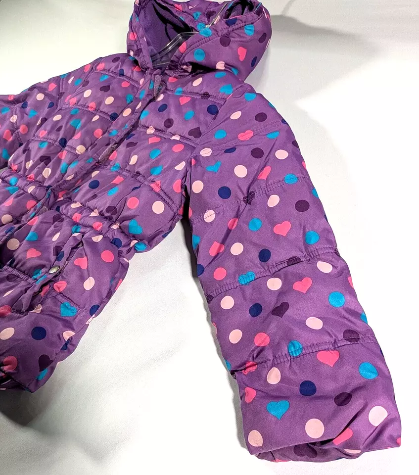 Faded Glory полный молнии флис с подкладкой с капюшоном пуховик куртка молодежи девочки S 6-6 X точек - Изображение 4 из 4