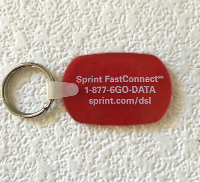 Vintage Keychain Sprint FastConnect Key Fob Ring Communications Phone Service