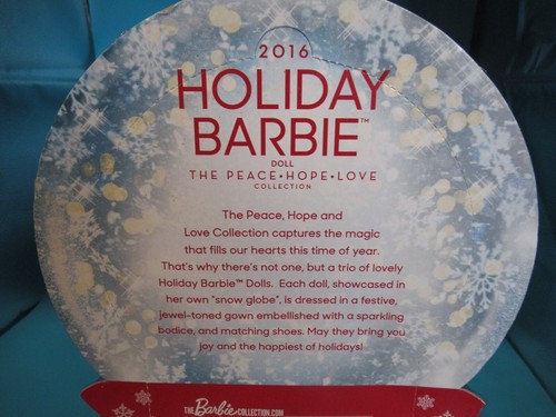 Barbie Holiday 2016 Auburn Peace Hope Love Collection - Imagen 5 de 6