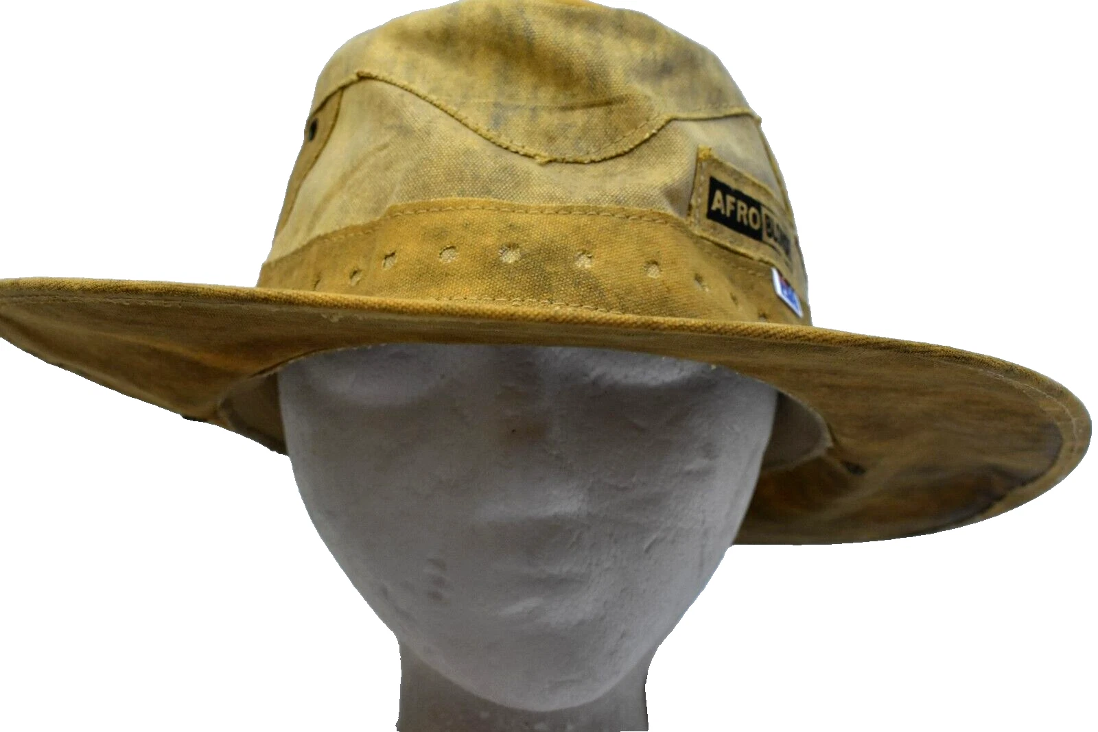 Afro Blonde Bucket Hat Sand Recycled Truck Canvas Australian Outback Adult 2XL
