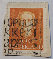 Netherlands Postage ~ Queen Juliana ~ Orang 10₵ Stamp ~Cancelled ~ 1949 ~ F54