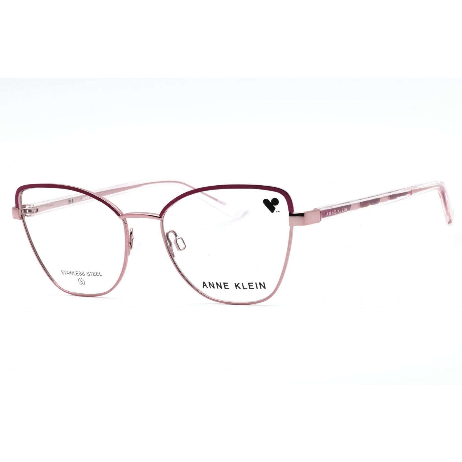 Женские очки Anne Klein в металлической оправе из розового золота с полной оправой Cat Eye AK5112 771