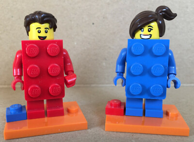 LEGO   Brick Suit Guy + Girl Series 18 Steinkostüm col18-2 col18-3 col314 col313