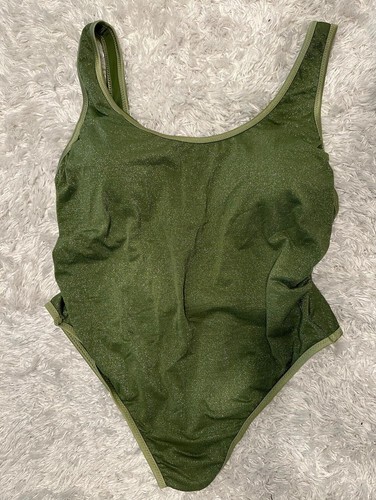 Fe Noel Women's Swimsuit One Piece One Piece High-Leg olive Size 1X