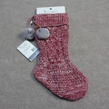 Koolaburra by Ugg Holiday Stocking Christmas Decor Red Cable Knit - Carla