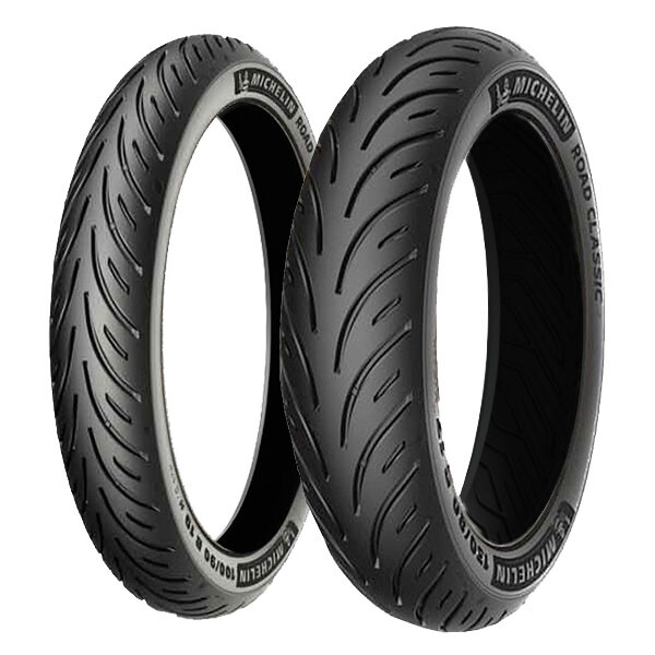 TYRE PAIR MICHELIN 100/80-17 52H + 130/80-18 66V ROAD CLASSIC