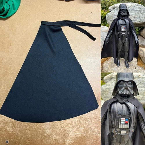 Custom 1978 KENNER STAR WARS 12" Darth Vader Black CAPE ACCESSORY (Cape Only)
