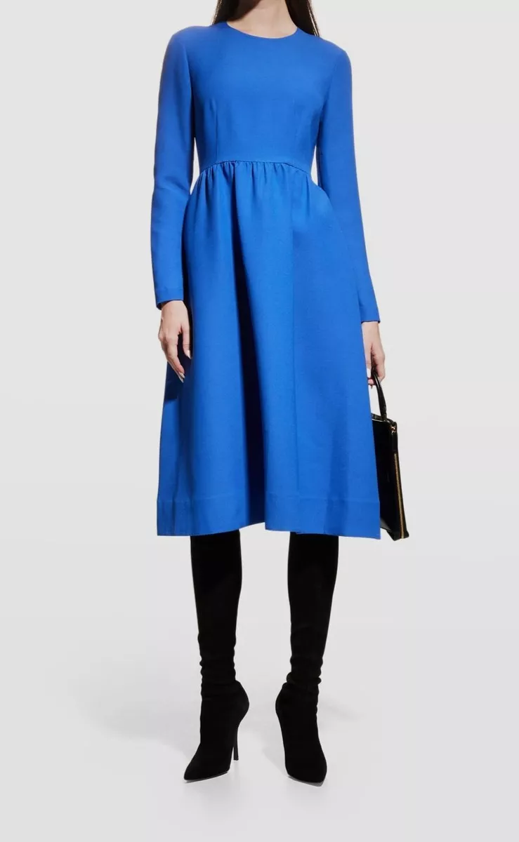 Fit and top flare silk dress