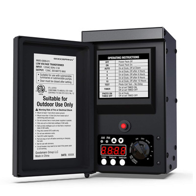 Low Voltage Transformer 300 Watt with Timer, Photo Eye Sensor and Weather Shield