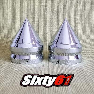 Spike Kawasaki Ninja ZX6 ZX6R ZX10 ZX10R Fork Covers Caps Chrome