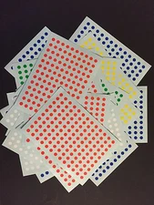 23400pcs X 5mm Bulk 5 Color Round Circle Spot Dot Marker Adhesive Stickers Japan