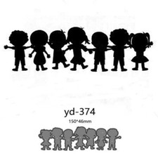 Happy Kids Border Edge Metal Cutting Dies Scrapbooking Card Making Craft