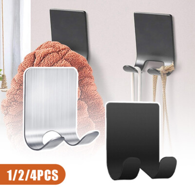 1/2/4 Pcs Adhesive Razor Holder Wall Mounted Hook For Shower Hook Rack Shaver