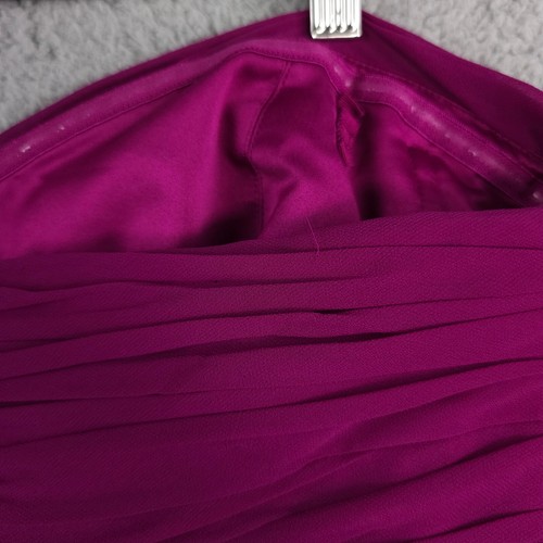Lauren Ralph Lauren Dress 16 Purple Strapless Evening Gown Pleat Chiffon ALTERED - Picture 9 of 15