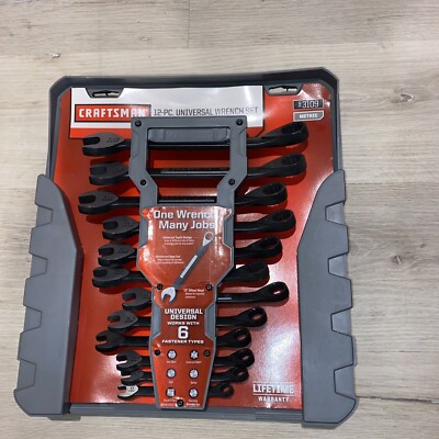 CRAFTSMAN 12 Piece Metric MM Universal Design Combination Wrench Set 93109