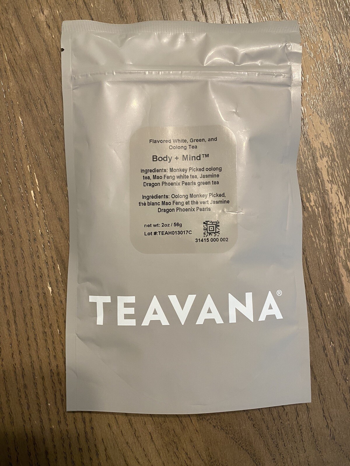 Teavana Body + Mind 2oz Flavored White, Green & Oolong Tea New Rare
