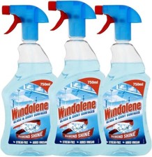 3 x Windolene Glass & Shiny Surfaces Window Cleaner Spray 750 ml Diamond Shine