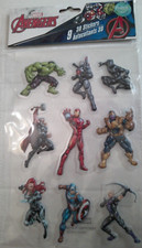 NEW 9 pc MARVEL AVENGERS SUPERHERO PUFFY 3d dimensional sticker set