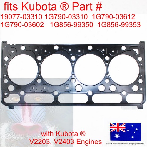 for Kubota Cylinder Head Gasket 1G790-03312 U45ST R520 KJ-T210VX KJ-S150VX 1830 - Foto 10 di 12