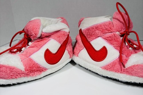 Pink Nike Sneaker Slippers - Comfy Jordan Air Max Plush Retro - Nike Dunks Pink