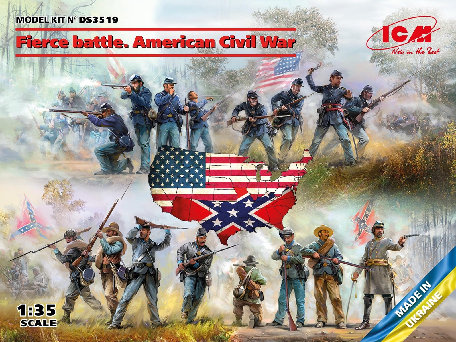 ICM DS3519 1:35 Fierce Battle American Civil War Diorama Set | eBay UK