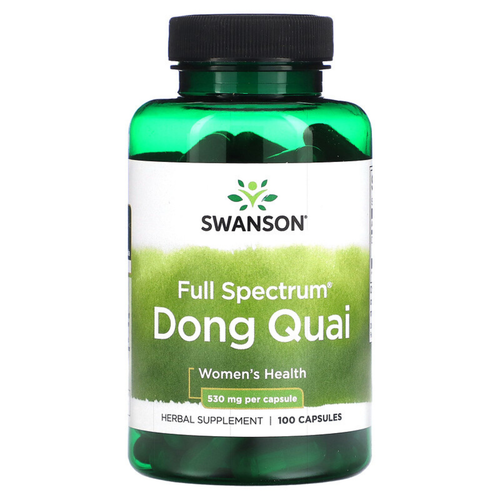 Swanson Dong Quai 530 mg 100 cápsulas espectro completo suplemento herbal salud para mujer - Imagen 4 de 4