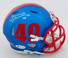 Tremaine Edmunds Autographed/Signed Buffalo Bills Speed Mini Helmet (Beckett)