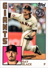 2019 Topps '84 Topps Rookies #84RRBL Ray Black San Francisco Giants