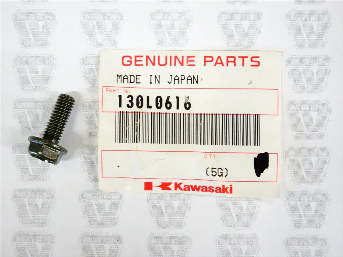 Kawasaki NOS NEW 130L0616 Flanged Bolt 6x16 VN ZR ZX | eBay