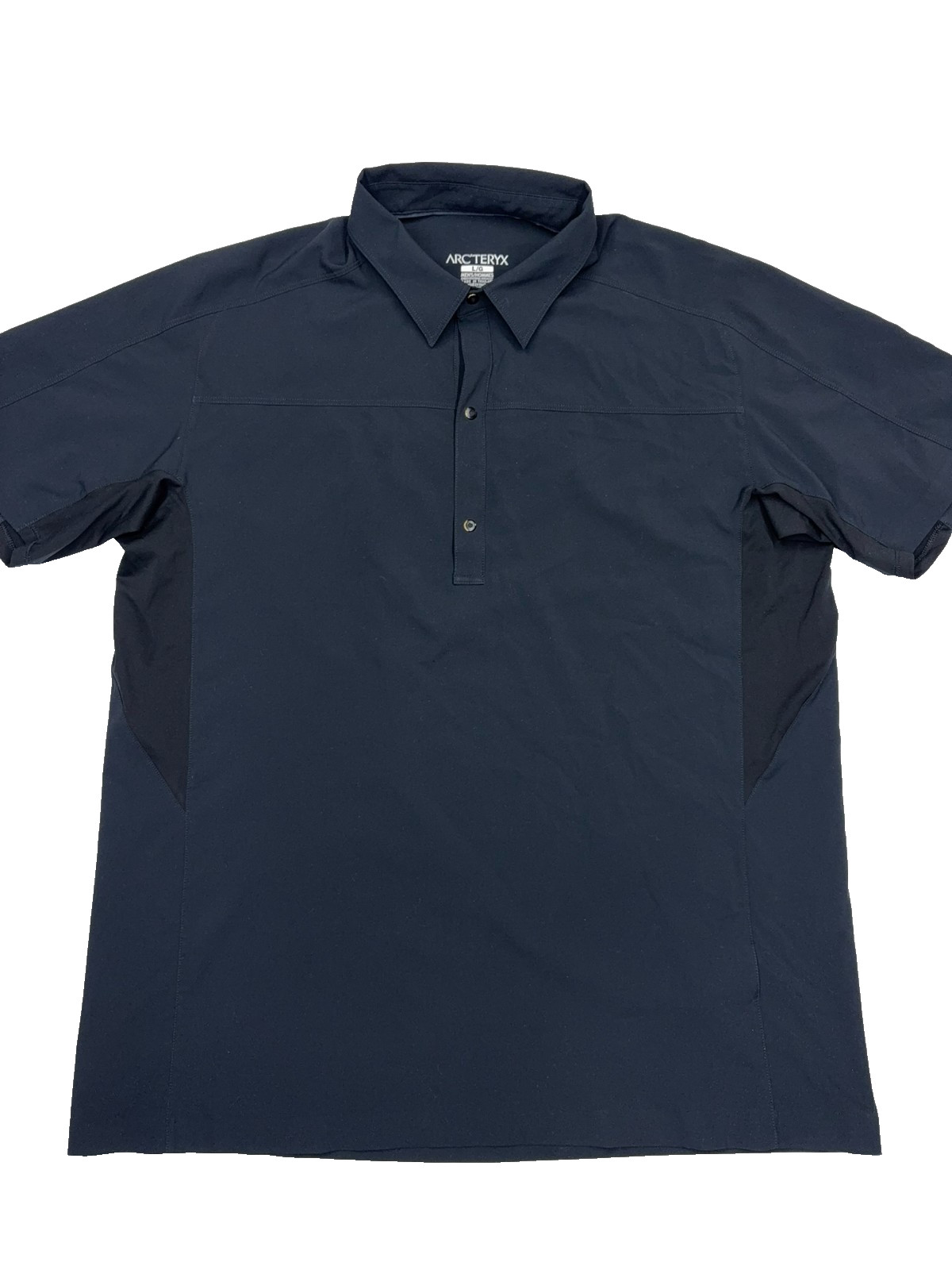 Arc'teryx Men's Polo Shirt Short Sleeve Performance Stretch Black - Size Large