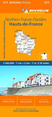 Nord-Pas-de-Calais, Picardy - Michelin Regional Map 511 by Michelin Folded Book