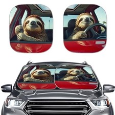 Car Sun Shade for Windshield Cover 2 Pack Sun Shield for Front Window Sloth