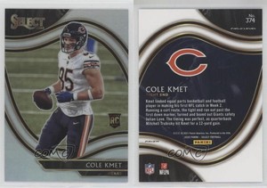 2020 Panini Select Field Level Silver Prizm Cole Kmet #374 Rookie RC