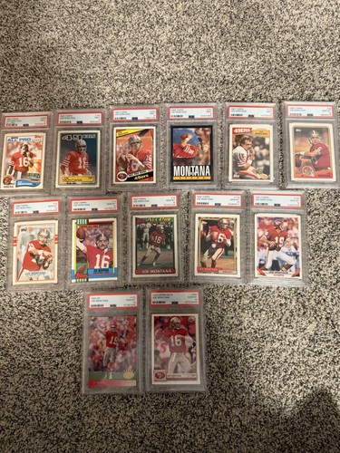 Joe Montana Topps Graded Cards PSA 10 and PSA 9