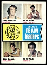 1974-75 Topps John Havlicek/Jo Jo White/Dave Cowens Celtics #82 A76