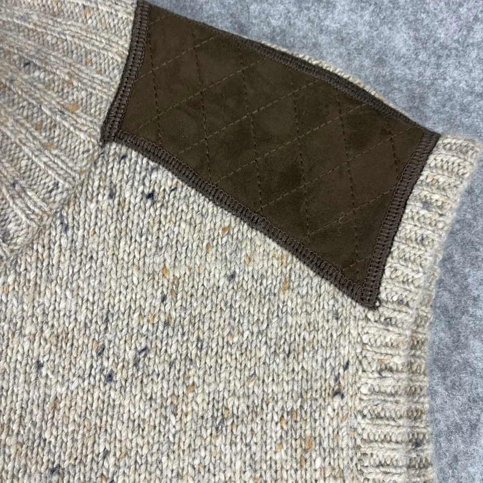 Daniel Cremieux Merino Wool Alpaca Sweater Vest Mens XL Beige Full Zip Knit - Image 4 of 4