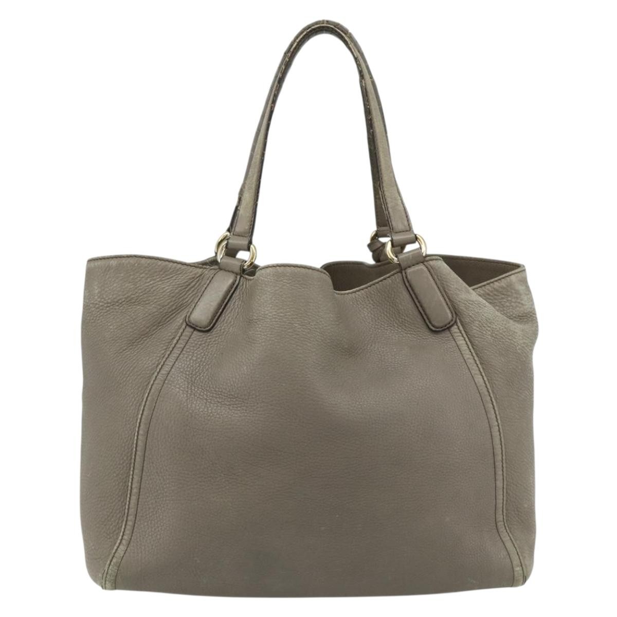 GUCCI Soho Hand Bag Leather Gray Gold 282309 Auth 178647 | eBay