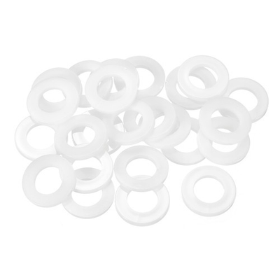 #ad 25Pcs M18 Nylon Flat Washers Plastic Washer 18mm ID 32mm OD 3mm Thick White AU $17.82