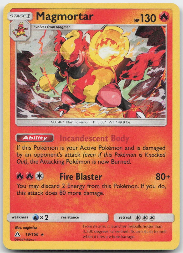 Pokemon : Magmortar Ultra Prism 19/156 : Holo R Holo