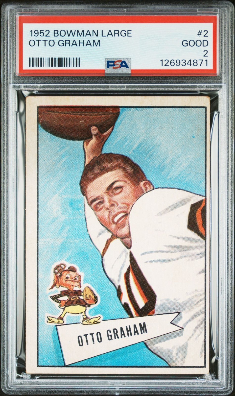 1952 BOWMAN LARGE #2 OTTO GRAHAM - PSA 2