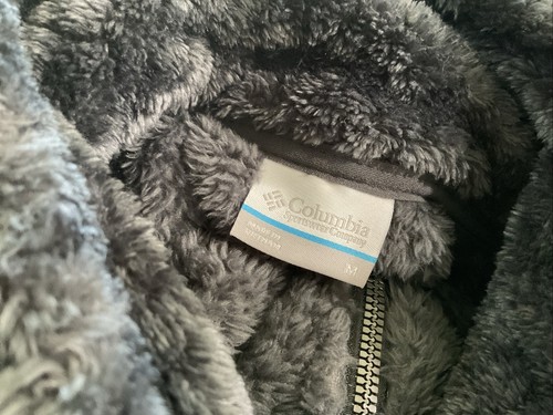Columbia Woman’s Medium Jacket Coat Black Full Zip Fleece - Picture 3 of 5