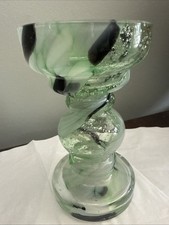 Vase Mundgeblasen Malente Grün Sammeln Glas Sehr Hübsch