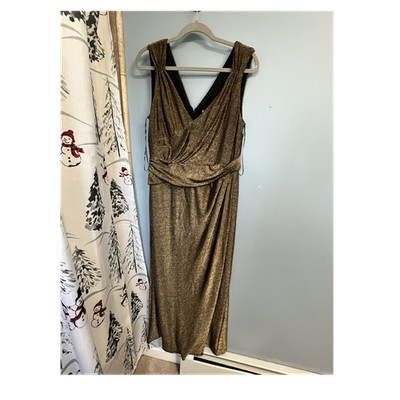 DKNY Gold Black Sleeveless V-Neck Long Gown Dress Size 12 | eBay DKNY Gold Black Sleeveless V-Neck Long Gown Dress Size 12 | eBay