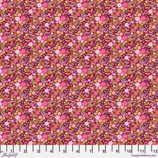 Wandering Wildflowers, Cherry - Kirsten Katz, Quilt Fabric 100 Cotton By Yard