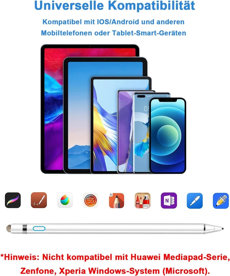 Tablet Stift Stylus Eingabestift Touchpen für iPad Tablet Android Samsung iPhone - Bild 4 von 4