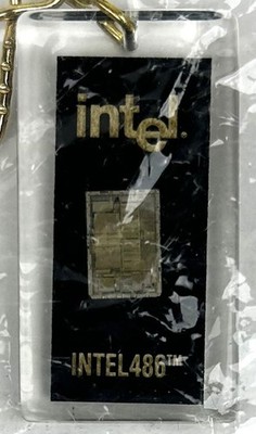 ヴァンテージ　Intel 486 キーホルダー Intel 486 386 Collectible Keychain Chip Inside RARE VINTAGE PROMO