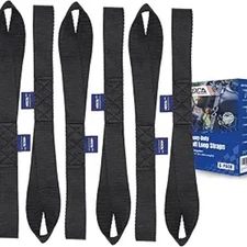 6-Pack Soft Loop Tie Down Straps 12000 Lbs Breaking Strength 1.6 x 17 inches, He