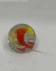 Coca-Cola Multicolor Swirl Paperweight Vintage Collectible Small Glass Ball