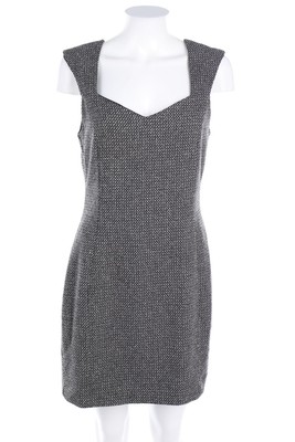 MANGO Kleid Etuikleid M Grau-Töne